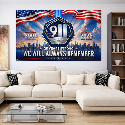 Patriot Day 25th Anniversary First Responders Memorial Grommet Flag