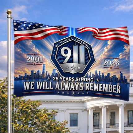 Patriot Day 25th Anniversary First Responders Memorial Grommet Flag