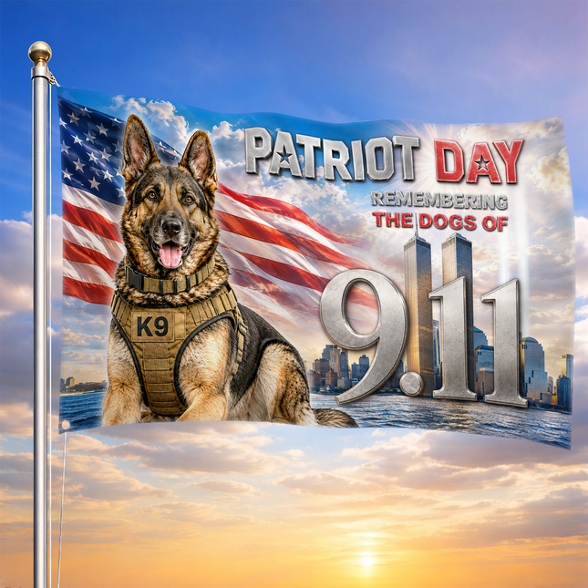 25th Anniversary Patriot Day Remembering the Dogs of 9 11 Grommet Flag