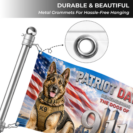 25th Anniversary Patriot Day Remembering the Dogs of 9 11 Grommet Flag