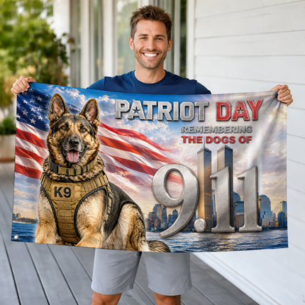 25th Anniversary Patriot Day Remembering the Dogs of 9 11 Grommet Flag