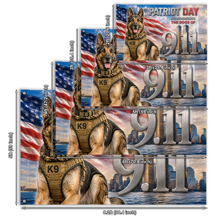 25th Anniversary Patriot Day Remembering the Dogs of 9 11 Grommet Flag