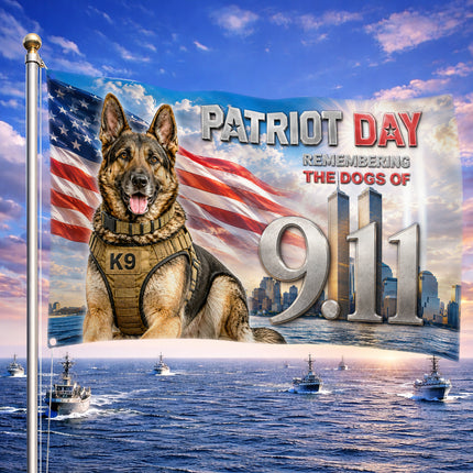 25th Anniversary Patriot Day Remembering the Dogs of 9 11 Grommet Flag