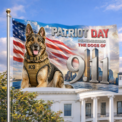 25th Anniversary Patriot Day Remembering the Dogs of 9 11 Grommet Flag