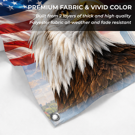 North Carolina Grommet Flag God Bless State Eagle American Pride