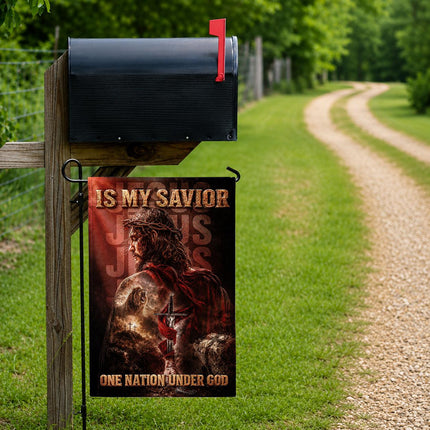 Jesus Is My Savior God Warrior Lion Flag