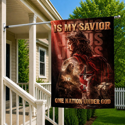 Jesus Is My Savior God Warrior Lion Flag