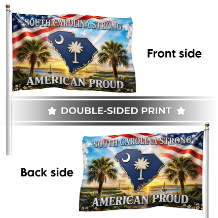 South Carolina Grommet Flag Strong American Proud Palmetto