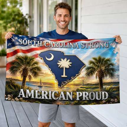 South Carolina Grommet Flag Strong American Proud Palmetto