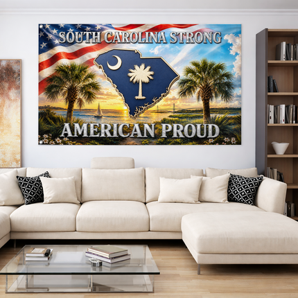 South Carolina Grommet Flag Strong American Proud Palmetto
