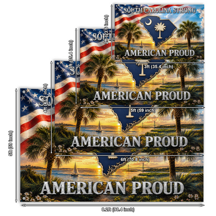 South Carolina Grommet Flag Strong American Proud Palmetto
