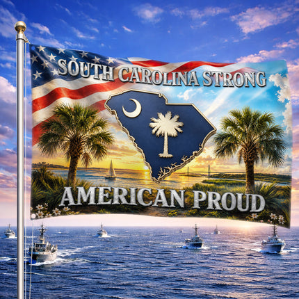South Carolina Grommet Flag Strong American Proud Palmetto
