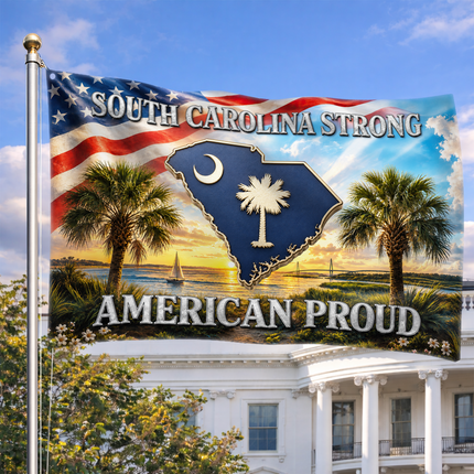 South Carolina Grommet Flag Strong American Proud Palmetto