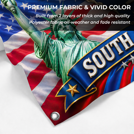 South Carolina Grommet Flag United We Stand Liberty Palmetto