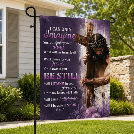 SP-01 Jesus Is My Life Flag I Can Only Imagine Cross Garden Flag Veterans Day