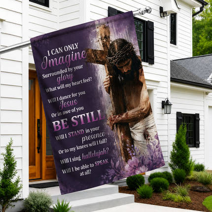 SP-01 Jesus Is My Life Flag I Can Only Imagine Cross Garden Flag Veterans Day