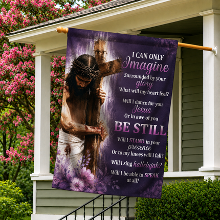 SP-01 Jesus Is My Life Flag I Can Only Imagine Cross Garden Flag Veterans Day