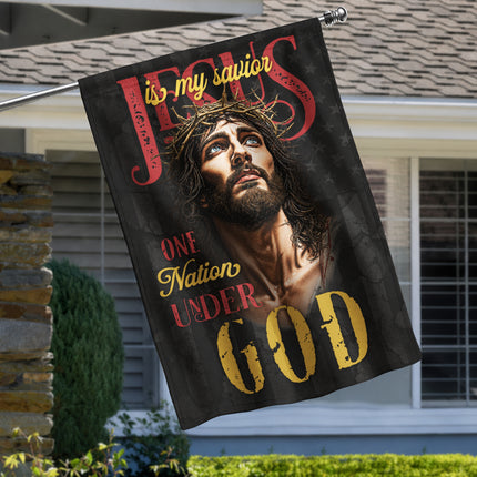 SP-01 One Nation Under God Flag Jesus Is My Savior National Day of Prayer