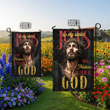 SP-01 One Nation Under God Flag Jesus Is My Savior National Day of Prayer