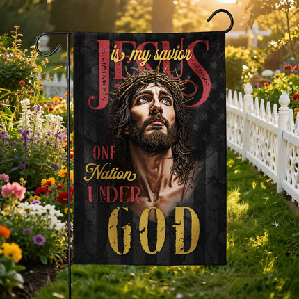 SP-01 One Nation Under God Flag Jesus Is My Savior National Day of Prayer