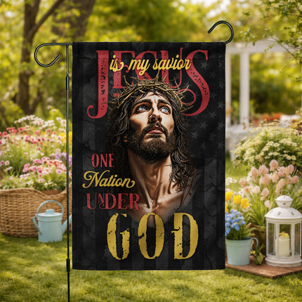SP-01 One Nation Under God Flag Jesus Is My Savior National Day of Prayer