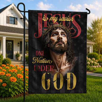 SP-01 One Nation Under God Flag Jesus Is My Savior National Day of Prayer