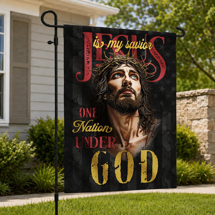 SP-01 One Nation Under God Flag Jesus Is My Savior National Day of Prayer