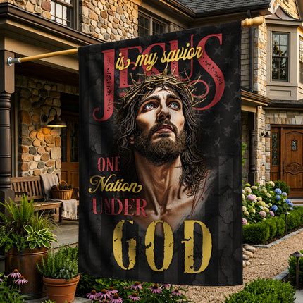 SP-01 One Nation Under God Flag Jesus Is My Savior National Day of Prayer