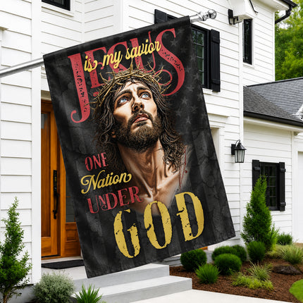 SP-01 One Nation Under God Flag Jesus Is My Savior National Day of Prayer