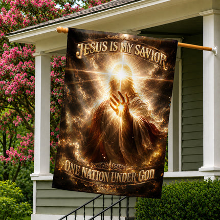 SP-01 Christian Faith Flag Jesus Is My Savior One Nation Under God