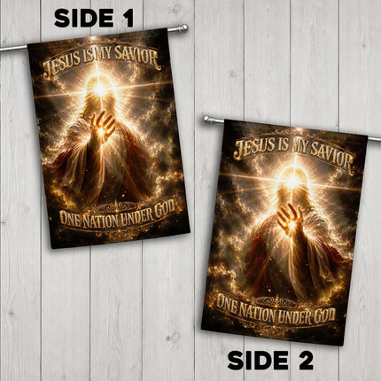 SP-01 Christian Faith Flag Jesus Is My Savior One Nation Under God