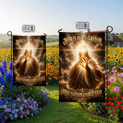 SP-01 Christian Faith Flag Jesus Is My Savior One Nation Under God
