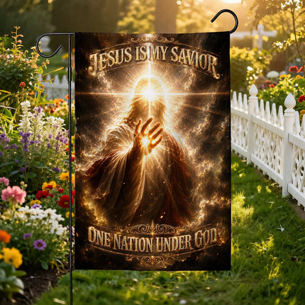 SP-01 Christian Faith Flag Jesus Is My Savior One Nation Under God