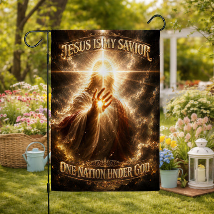 SP-01 Christian Faith Flag Jesus Is My Savior One Nation Under God