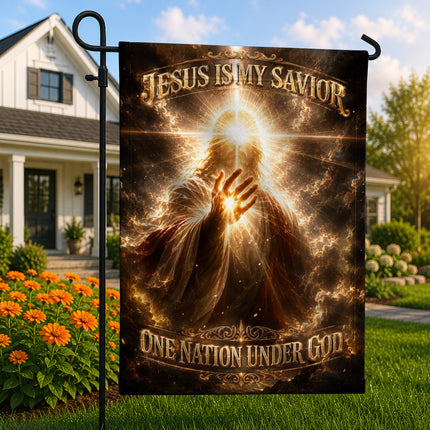 SP-01 Christian Faith Flag Jesus Is My Savior One Nation Under God