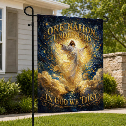 One Nation Under God In God We Trust Ascension Jesus Flag