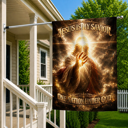 SP-01 Christian Faith Flag Jesus Is My Savior One Nation Under God