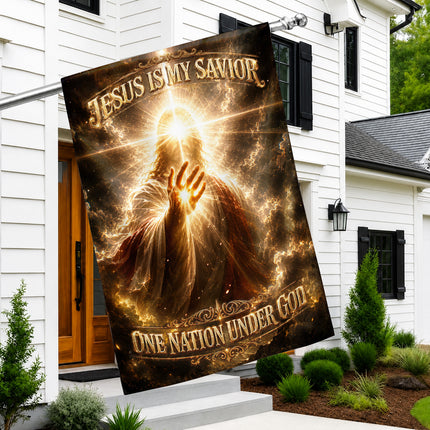 SP-01 Christian Faith Flag Jesus Is My Savior One Nation Under God