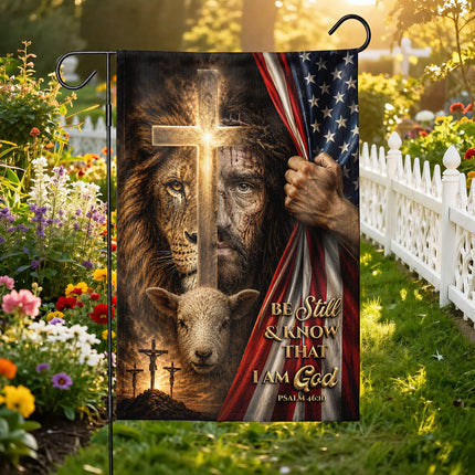 SP-01 Lion of Judah Flag Spiritual Encouragement Hope and Courage Christian Gatherings