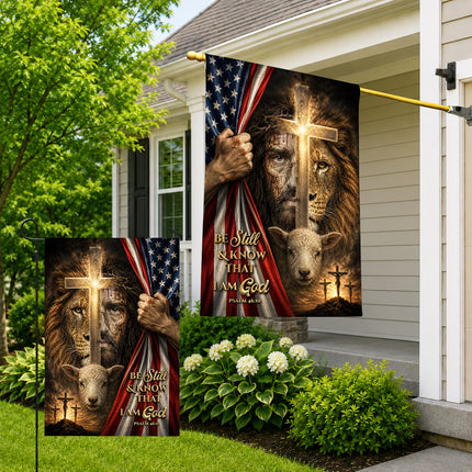 SP-01 Lion of Judah Flag Spiritual Encouragement Hope and Courage Christian Gatherings