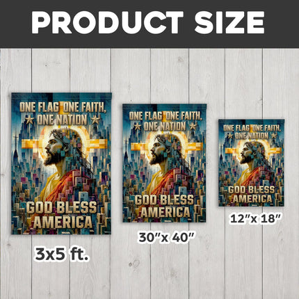 One Flag One Faith One Nation God Bless America Urban Jesus Flag