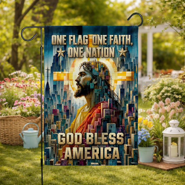 One Flag One Faith One Nation God Bless America Urban Jesus Flag