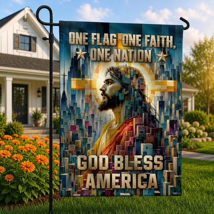 One Flag One Faith One Nation God Bless America Urban Jesus Flag