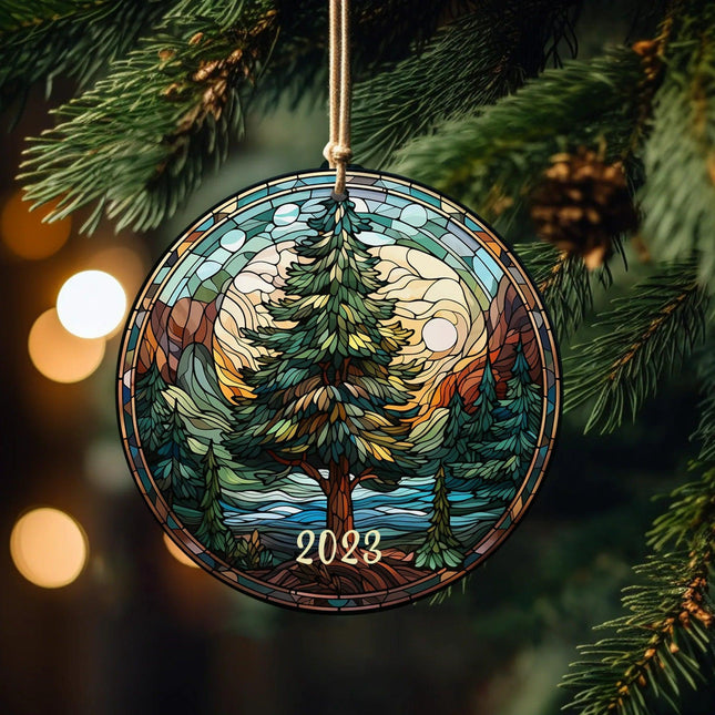 Christmas Tree 2023 Ceramic Ornament - Charming Present