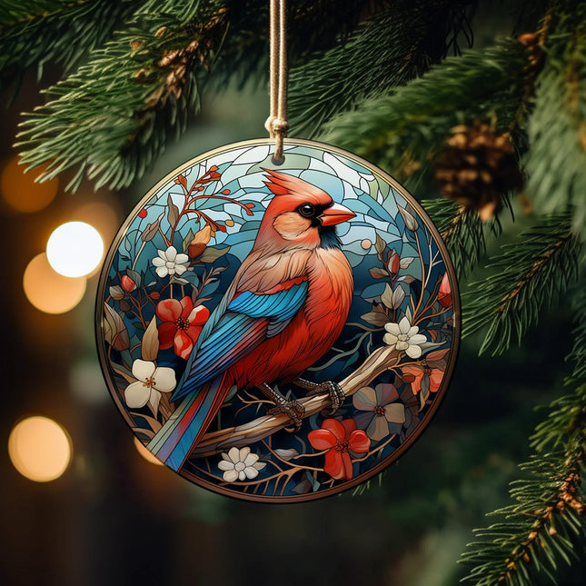 Cardinal Bird Christmas Ceramic Ornament - Charming Present