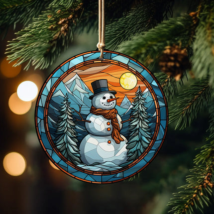 Snowman Christmas 2023 Ceramic Ornament - Charming Present