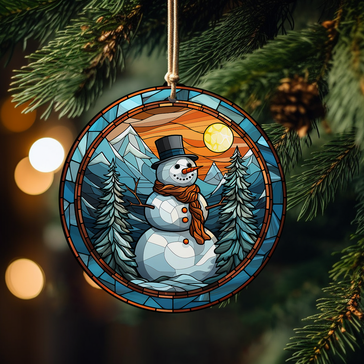 Snowman Christmas 2023 Ceramic Ornament