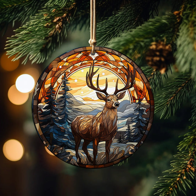 Deer Christmas Ceramic Ornament - Charming Present