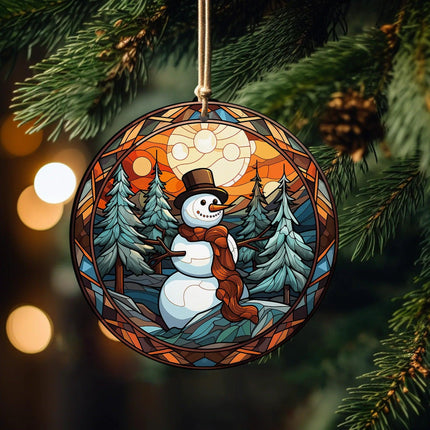 Snowman Christmas 2023 Ceramic Ornament - Charming Present
