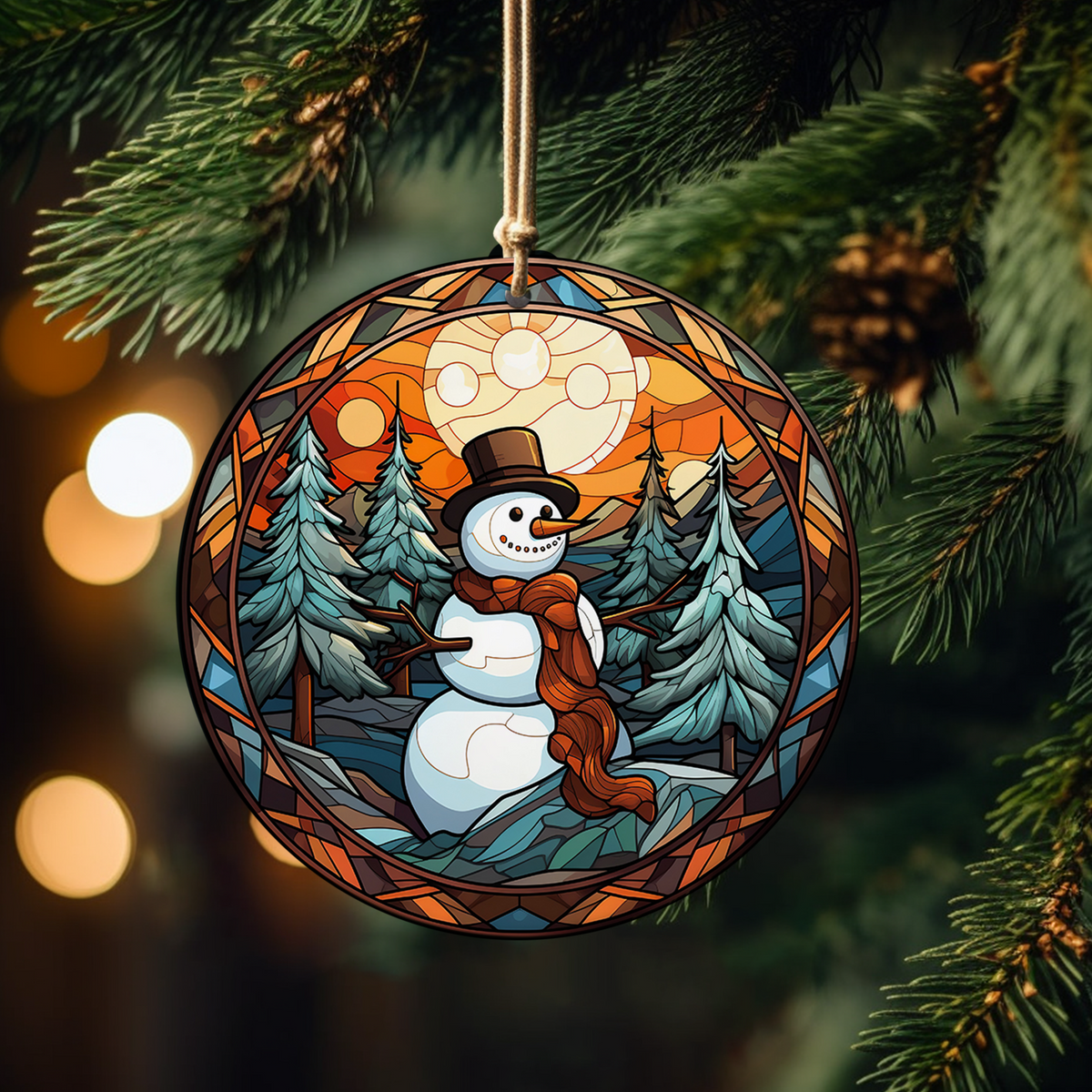 Snowman Christmas 2023 Ceramic Ornament